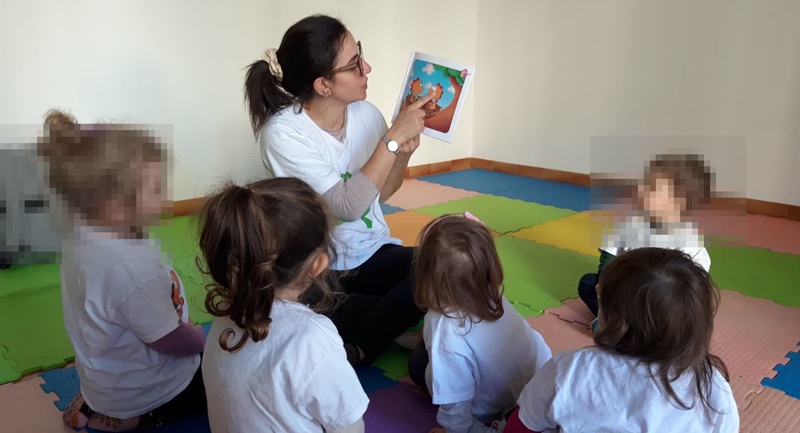 Corsi annuali di lingua per bambini divisi per fasce d'età